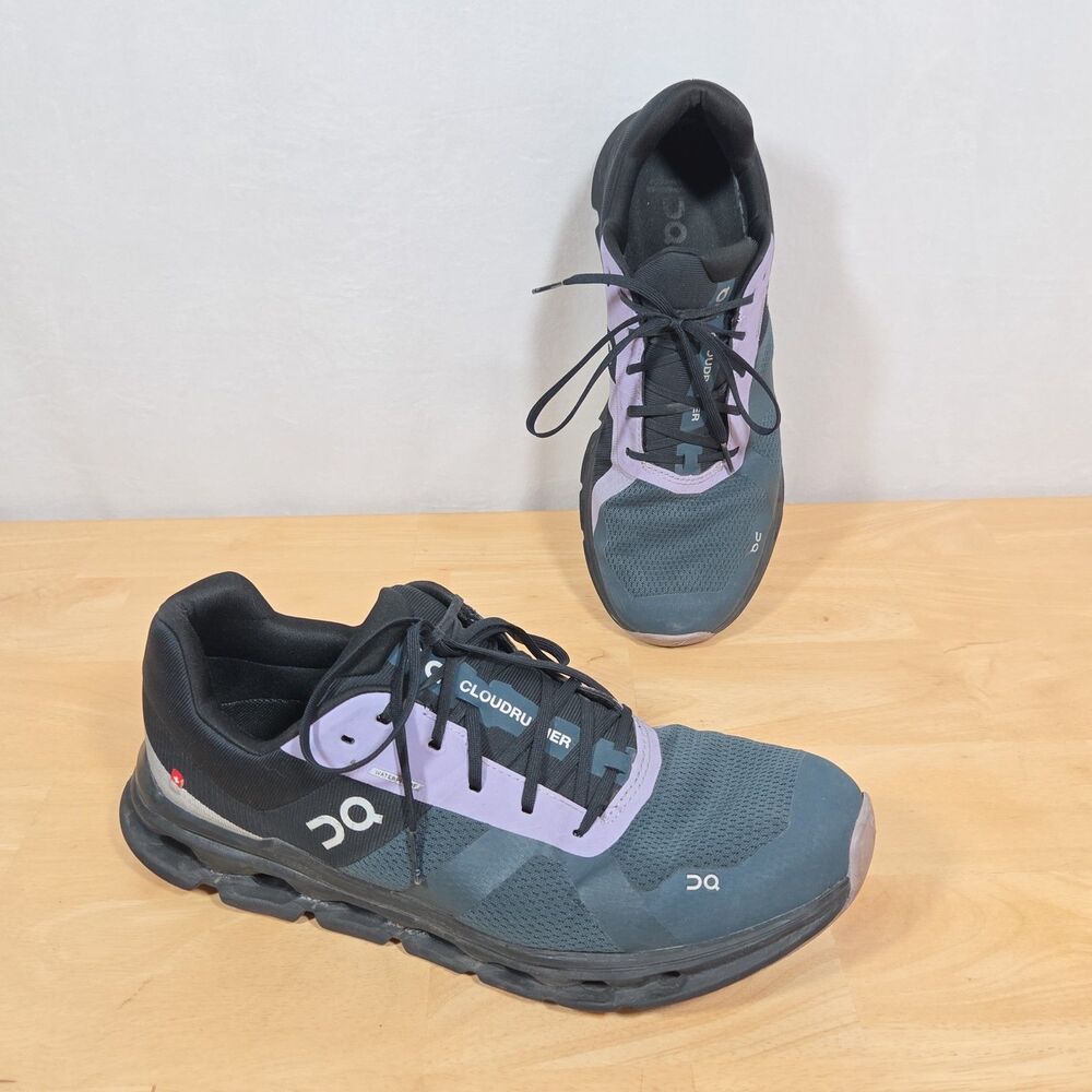 On Cloud Men’s Sz 11.5 Stone Black Cloudrunner Waterproof Shoes Athletic Running